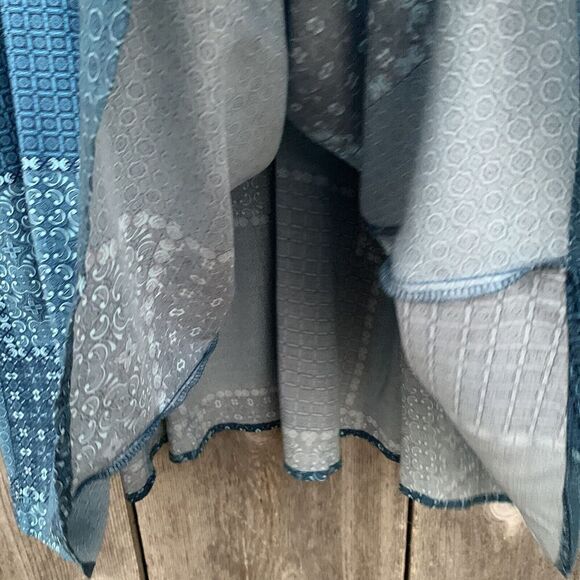 TORRID Dress 2XL Blue Mini Challis Elastic Waist V-Neck Pockets Boho - Picture 8 of 13